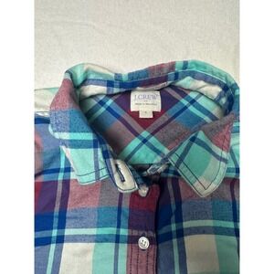 J.Crew‎ Womens Plaid Flannel Shirt Long Sleeve Button Down Small
